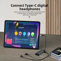 HKM-412179 High-Speed 4-in-1 USB-C Docking Station with Audio Jack and USB Hub for Laptops