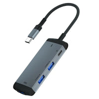 HKM-412179 High-Speed 4-in-1 USB-C Docking Station with Audio Jack and USB Hub for Laptops