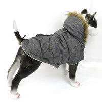 HKM-4122685 Comfortable Thermal Cotton Coat for Dogs and Cats - Grey, Sizes S to XXL