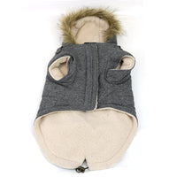 HKM-4122685 Comfortable Thermal Cotton Coat for Dogs and Cats - Grey, Sizes S to XXL