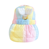HKM-4122813 Rainbow Cotton Skirt for Small Pets - Winter Style, Thickened Design
