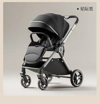 HKM-412307 Convertible Baby Stroller with Dual Direction Push, Reclining Seats, and Large Storage Basket