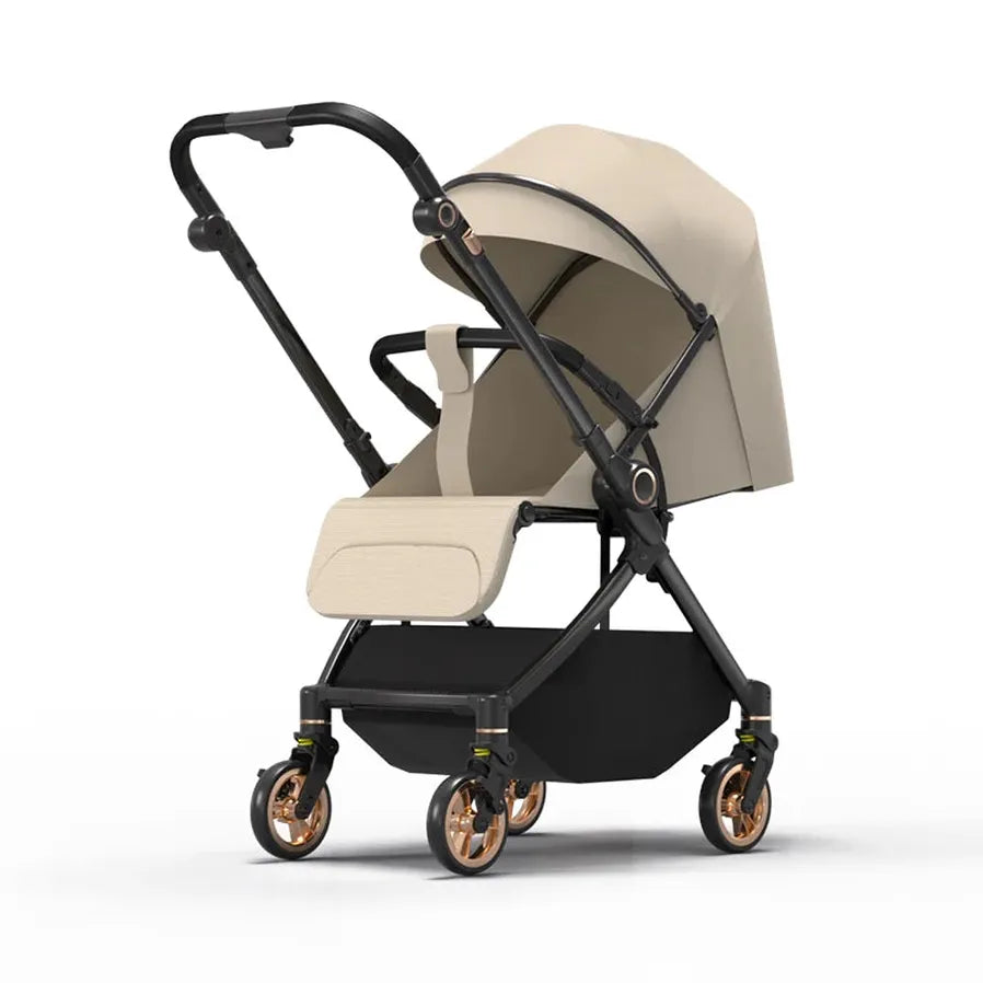 HKM-412307 Convertible Baby Stroller with Dual Direction Push, Reclining Seats, and Large Storage Basket
