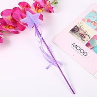HKM-4124861 Five-Pointed Star Tassel Cat Teaser Toy in Pink, White, Blue, and Purple