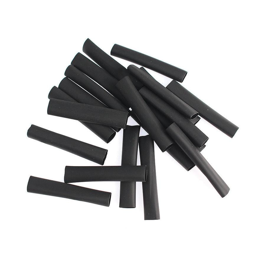 HKM-412499 Black Heat Shrink Tube Kit - Flame Retardant, Waterproof, 2:1 Ratio Polyolefin, for Cables and USB Connections