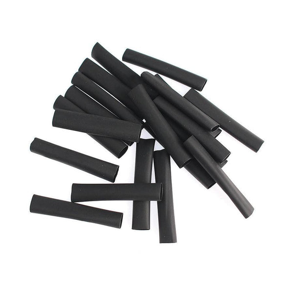 HKM-412499 Black Heat Shrink Tube Kit - Flame Retardant, Waterproof, 2:1 Ratio Polyolefin, for Cables and USB Connections