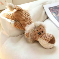HKM-4126653 Indestructible Dog Chew Toy for Heavy Chewers - Plush Rope Squeaky Toy with Teeth Cleaning Features