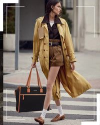 HKM-412819 Fashionable Leather Tote Bags Set for 15.6 Inch Laptops - Ideal for Office, Business, and Travel