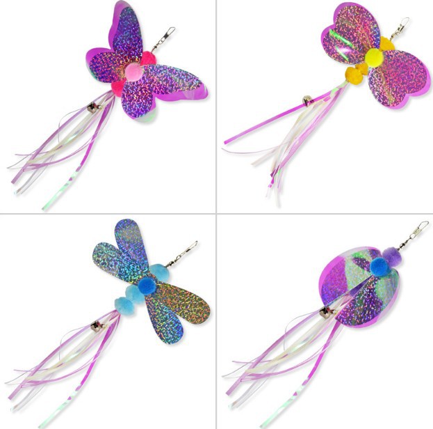 HKM-4128829 Insect Series Cat Toy Replacement Head - Butterfly, Bee, Dragonfly, Ladybug Fur Chewing Toy