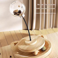 HKM-4129981 Wooden Cat Toy with Freeze-Dried Hokey Pokey, Large and Medium Holes