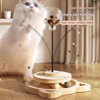 HKM-4129981 Wooden Cat Toy with Freeze-Dried Hokey Pokey, Large and Medium Holes