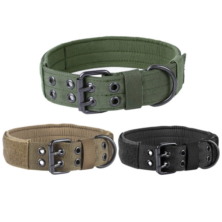 HKM-4131773 Nylon Padded Dog Collar with Custom Velcro Patch and Adjustable Fit