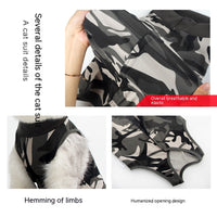 HKM-4132157 Post-Surgery Breathable Camouflage Pet Clothing for Cats - Size S, M, L