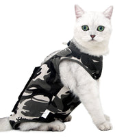 HKM-4132157 Post-Surgery Breathable Camouflage Pet Clothing for Cats - Size S, M, L