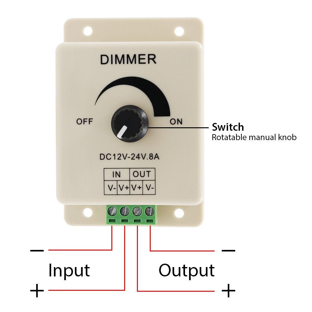 HKM-413331 Adjustable LED Dimmer for Soft and Hard Light Strips