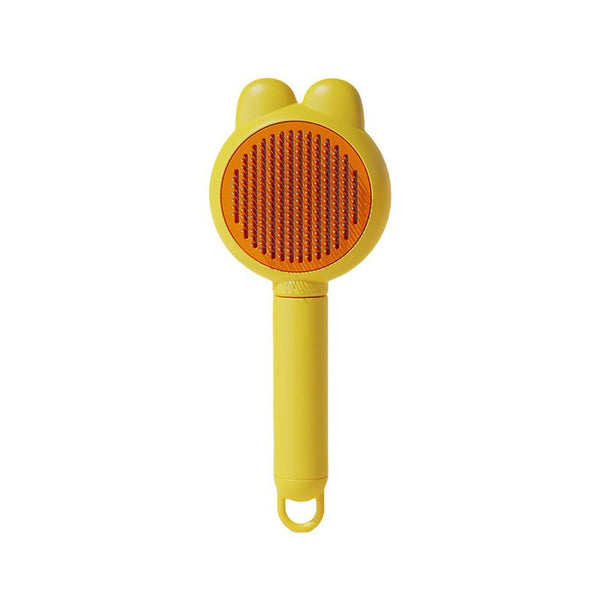 HKM-413331 Self-Cleaning Cat and Dog Grooming Brush with Metal Comb and Release Button for Shedding and Pet Care