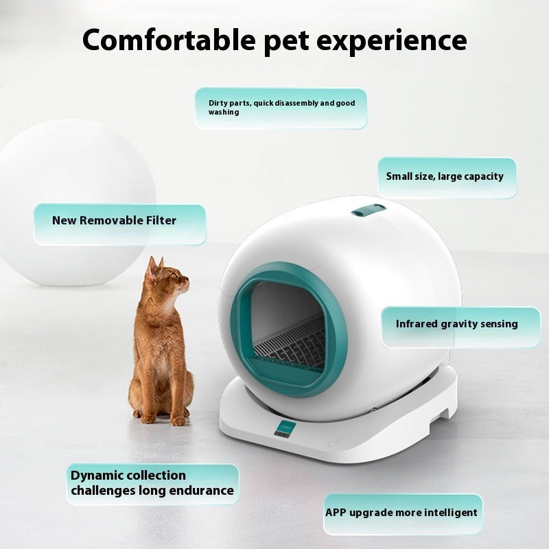 HKM-4133437 Intelligent Automatic Cat Litter Box with Self-Cleaning System and Dual Deodorization