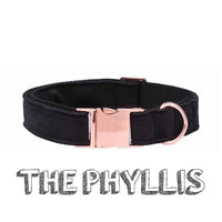 HKM-4133565 Stylish Black Soft Collar and Leash Set with Bow Tie for Dogs and Cats