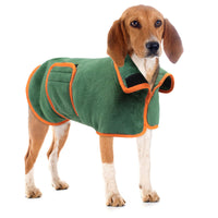HKM-4133949 Microfiber Dog Bathrobe and Pet Drying Coat - Absorbent Towel for Medium to Large Dogs and Cats