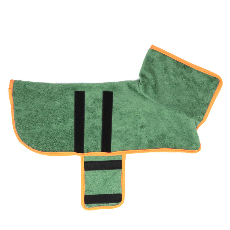 HKM-4133949 Microfiber Dog Bathrobe and Pet Drying Coat - Absorbent Towel for Medium to Large Dogs and Cats