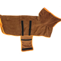 HKM-4133949 Microfiber Dog Bathrobe and Pet Drying Coat - Absorbent Towel for Medium to Large Dogs and Cats