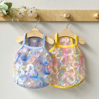 HKM-4134333 Fairy Petal Summer Sling for Small Pets - Lightweight Polyester Carrier in Blue and Pink