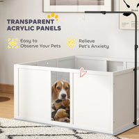 HKM-4135229 Whelping Box for Medium Dogs with Adjustable Light Stand and Removable Panels