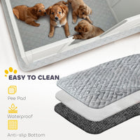 HKM-4135229 Whelping Box for Medium Dogs with Adjustable Light Stand and Removable Panels
