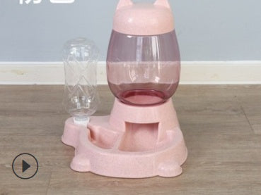 HKM-4135741 Automatic Pet Water Dispenser and Food Bowl for Cats and Small Dogs, Non-Wet Mouth Design, Anti-Overturning Base