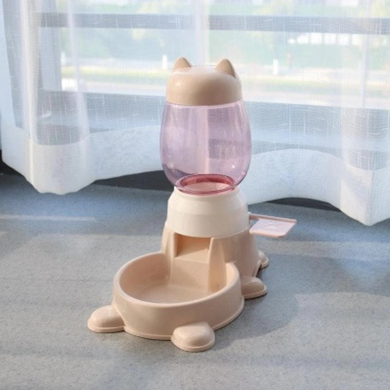 HKM-4135741 Automatic Pet Water Dispenser and Food Bowl for Cats and Small Dogs, Non-Wet Mouth Design, Anti-Overturning Base