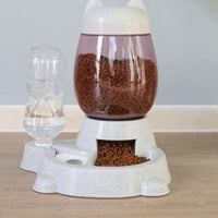 HKM-4135741 Automatic Pet Water Dispenser and Food Bowl for Cats and Small Dogs, Non-Wet Mouth Design, Anti-Overturning Base