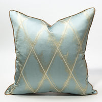 HKM-413651 Lattice Pattern Chemical Fiber Cushion Cover 45x45cm