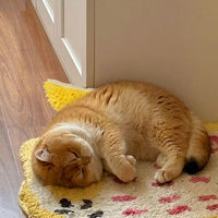 HKM-4137021 Durian-Shaped Cat Corner Scratcher and Self-Grooming Massage Comb for Indoor Cats