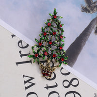 HKM-413715 Christmas Tree Alloy Drip Brooch for Women's Fashion Accessories