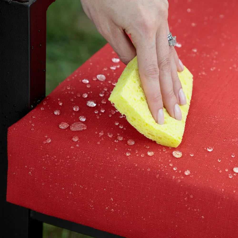 HKM-413779 Dark Gray Custom Embroidered Outdoor Cushion Covers for Chaise Lounge - Water Repellent, 100% Polyester