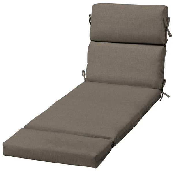 HKM-413779 Dark Gray Custom Embroidered Outdoor Cushion Covers for Chaise Lounge - Water Repellent, 100% Polyester