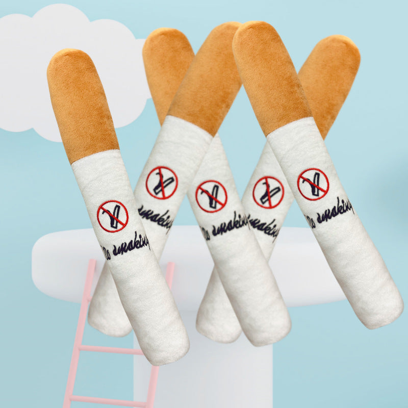 HKM-4139197 Plush Cigarette Toy for Cats and Dogs - Fun Interactive Pet Accessory