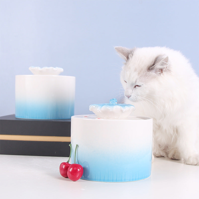 HKM-4139709 Automatic Circulating Heating Thermostat for Cat Drinking Fountains - Ceramic Design, USB Pump Options