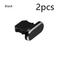 HKM-413971 Aluminum Alloy Mobile Phone Charging Port Dust Plug for iPhone and Note Models - Various Colors Available