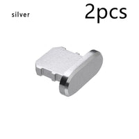 HKM-413971 Aluminum Alloy Mobile Phone Charging Port Dust Plug for iPhone and Note Models - Various Colors Available