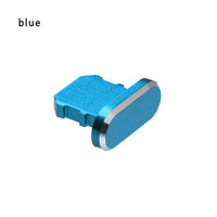 HKM-413971 Aluminum Alloy Mobile Phone Charging Port Dust Plug for iPhone and Note Models - Various Colors Available