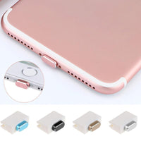 HKM-413971 Aluminum Alloy Mobile Phone Charging Port Dust Plug for iPhone and Note Models - Various Colors Available