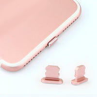 HKM-413971 Aluminum Alloy Mobile Phone Charging Port Dust Plug for iPhone and Note Models - Various Colors Available