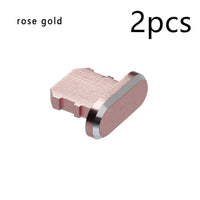 HKM-413971 Aluminum Alloy Mobile Phone Charging Port Dust Plug for iPhone and Note Models - Various Colors Available