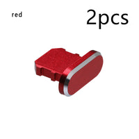 HKM-413971 Aluminum Alloy Mobile Phone Charging Port Dust Plug for iPhone and Note Models - Various Colors Available