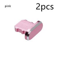 HKM-413971 Aluminum Alloy Mobile Phone Charging Port Dust Plug for iPhone and Note Models - Various Colors Available