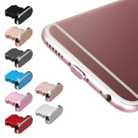 HKM-413971 Aluminum Alloy Mobile Phone Charging Port Dust Plug for iPhone and Note Models - Various Colors Available