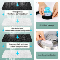 HKM-414035 Wireless Charging 3.2L Stainless Steel Pet Water Fountain for Cats and Dogs