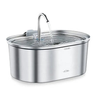 HKM-414035 Wireless Charging 3.2L Stainless Steel Pet Water Fountain for Cats and Dogs