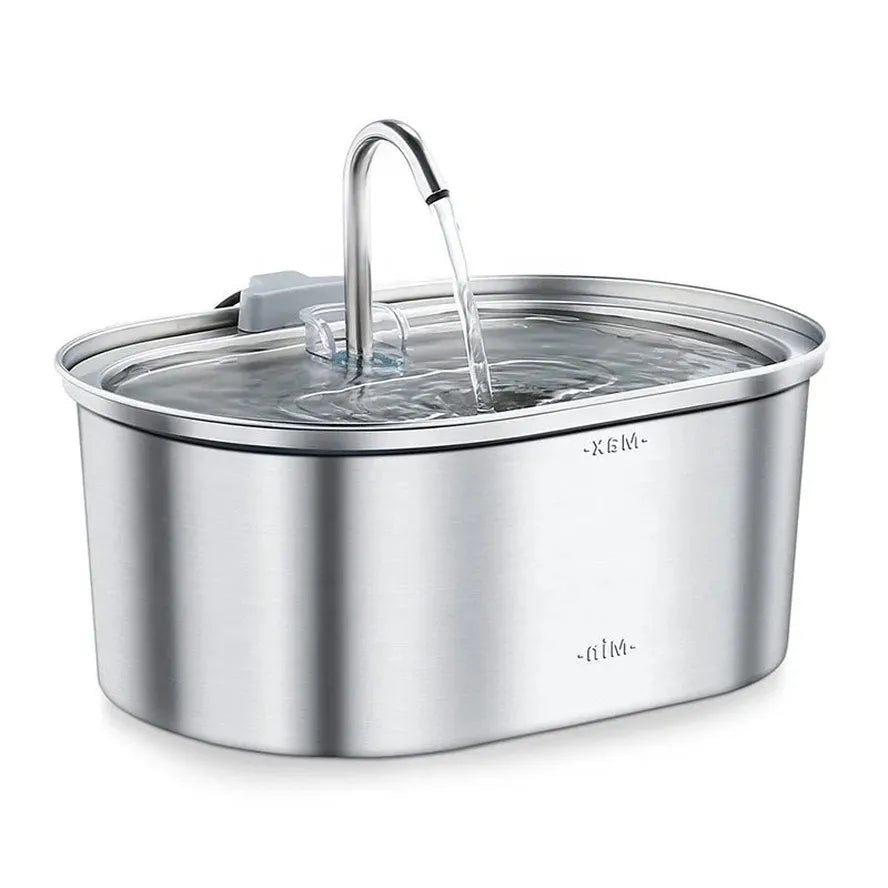 HKM-414035 Wireless Charging 3.2L Stainless Steel Pet Water Fountain for Cats and Dogs